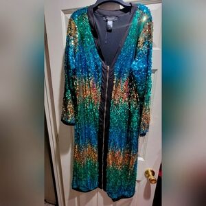Sequin beautiful mermaid color dress, Size 18/20